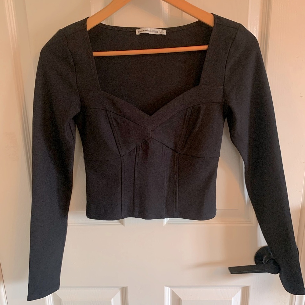 A&F long sleeve bustier top